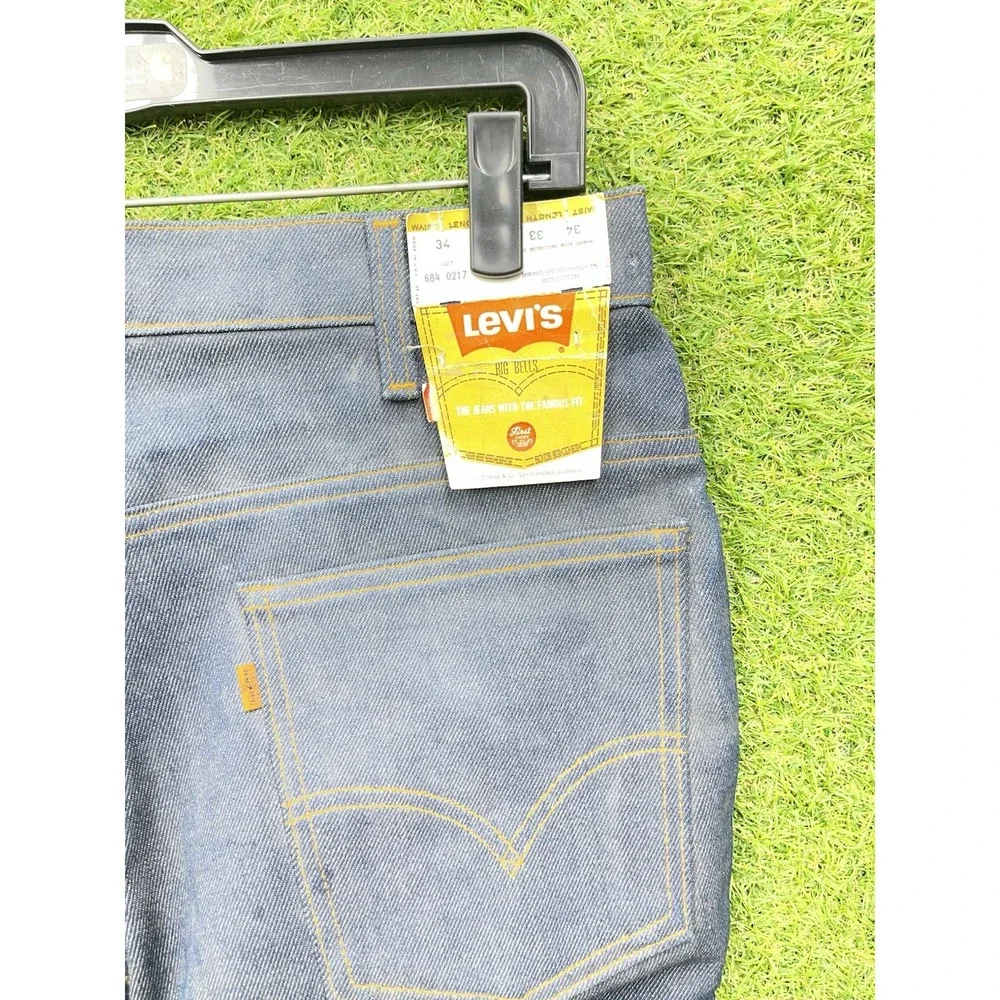 Vintage Levis Orange Tab 646 Jeans Mens 34x33 Flare Bell Bottom Deadstock NWT